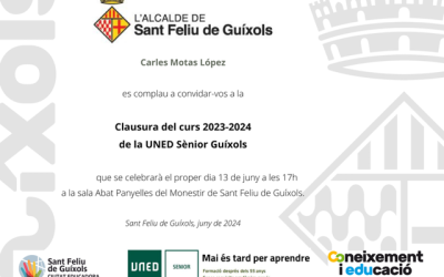 Acte de cloenda Uned Sènior Guíxols